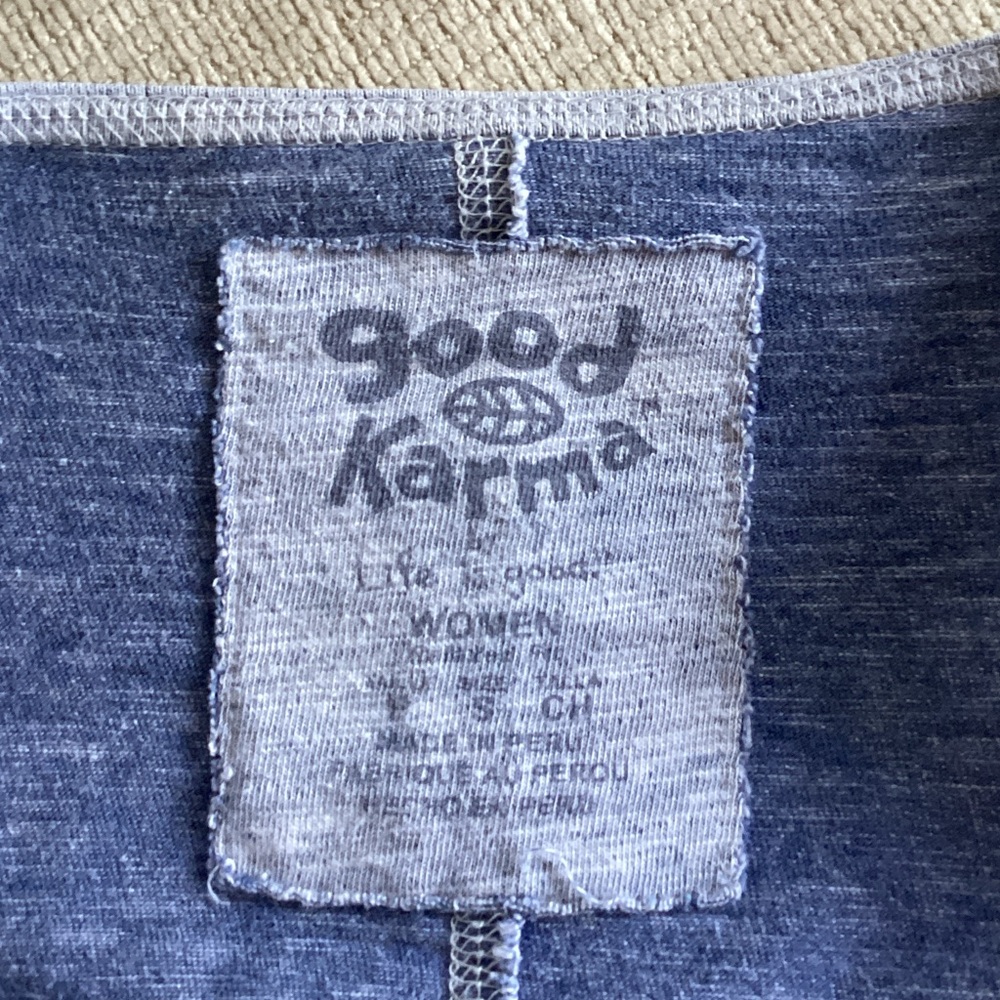 Karma Light Gray Women's Long Sleeve Top - Picture 2 of 2